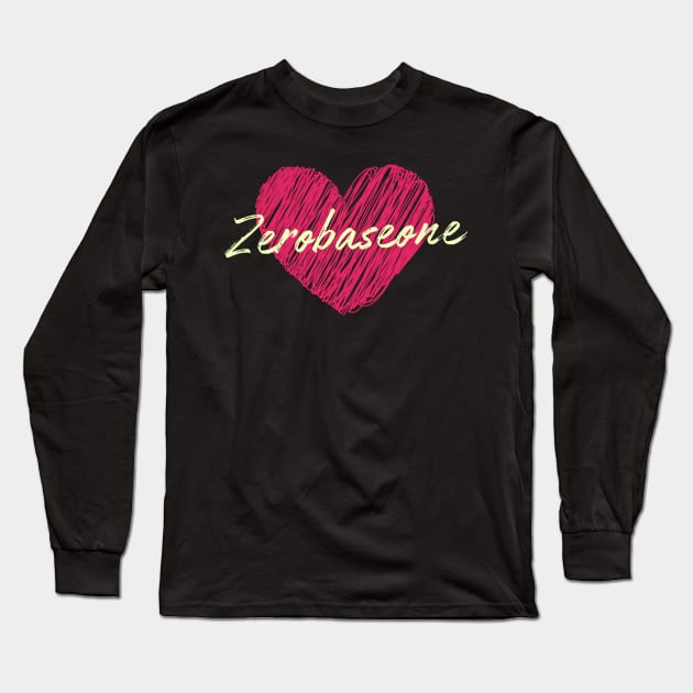 ZEROBASEONE Heart Long Sleeve T-Shirt by wennstore